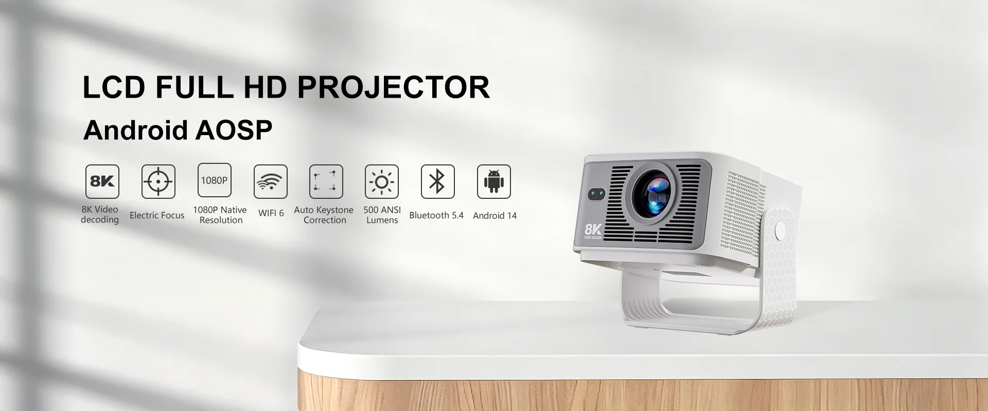 HY350 MAX GTV 650 ANSI Smart Projector specifications image for TOPLEO B2B buyers