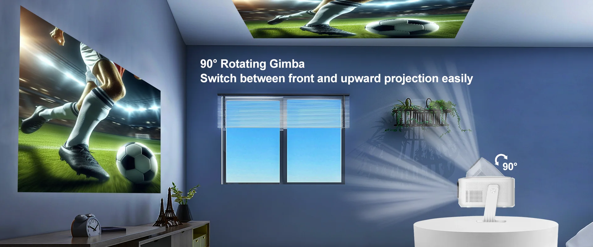 HY450 MAX GTV 1100 ANSI Smart Projector auto keystone correction image for TOPLEO B2B buyers
