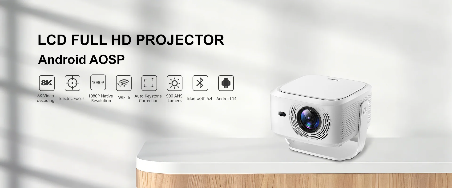 HY450 MAX GTV 1100 ANSI Smart Projector specifications image for TOPLEO B2B buyers