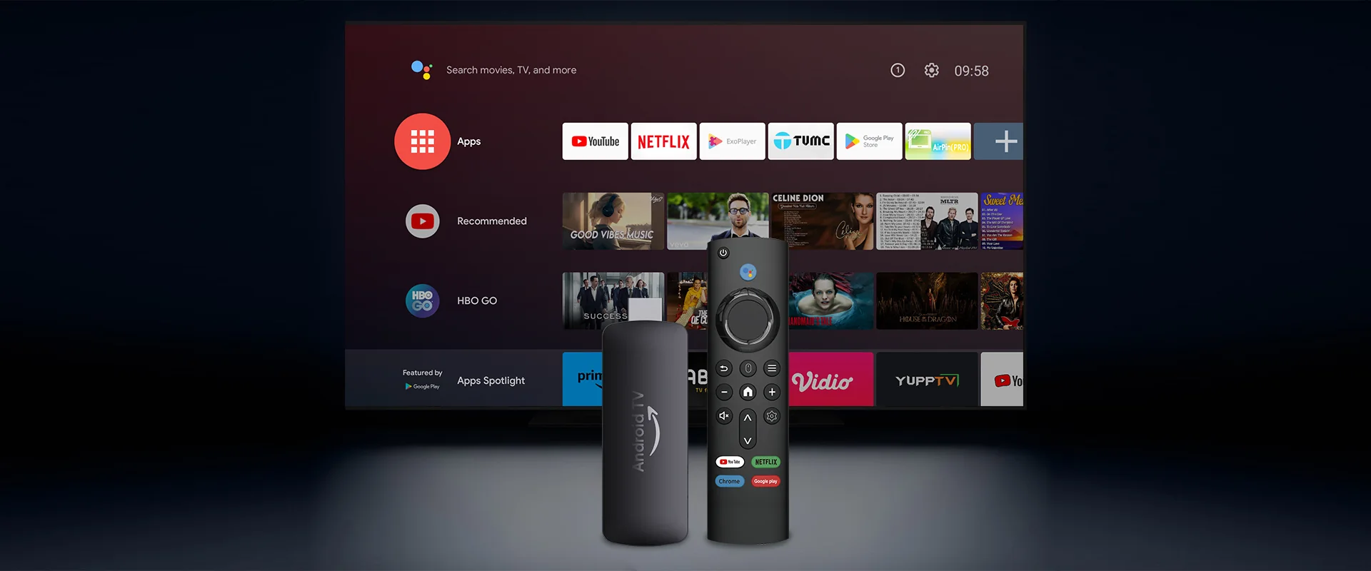 I96 D6 Android TV Stick android 14 home image for TOPLEO B2B buyers