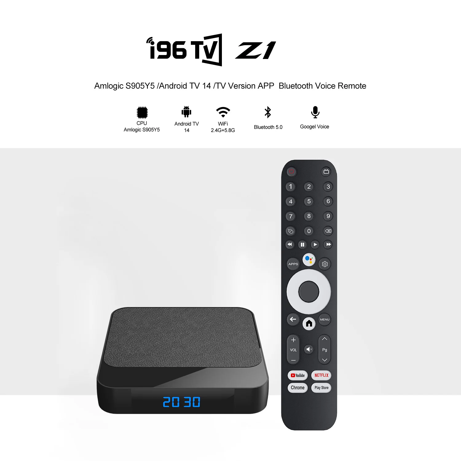 I96 Z1 Android TV Box specifications image for TOPLEO B2B buyers