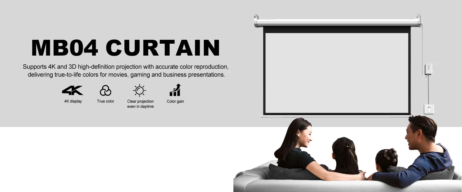 MB04 White Fiberglass Projector Screen color alr before after image for TOPLEO B2B buyers