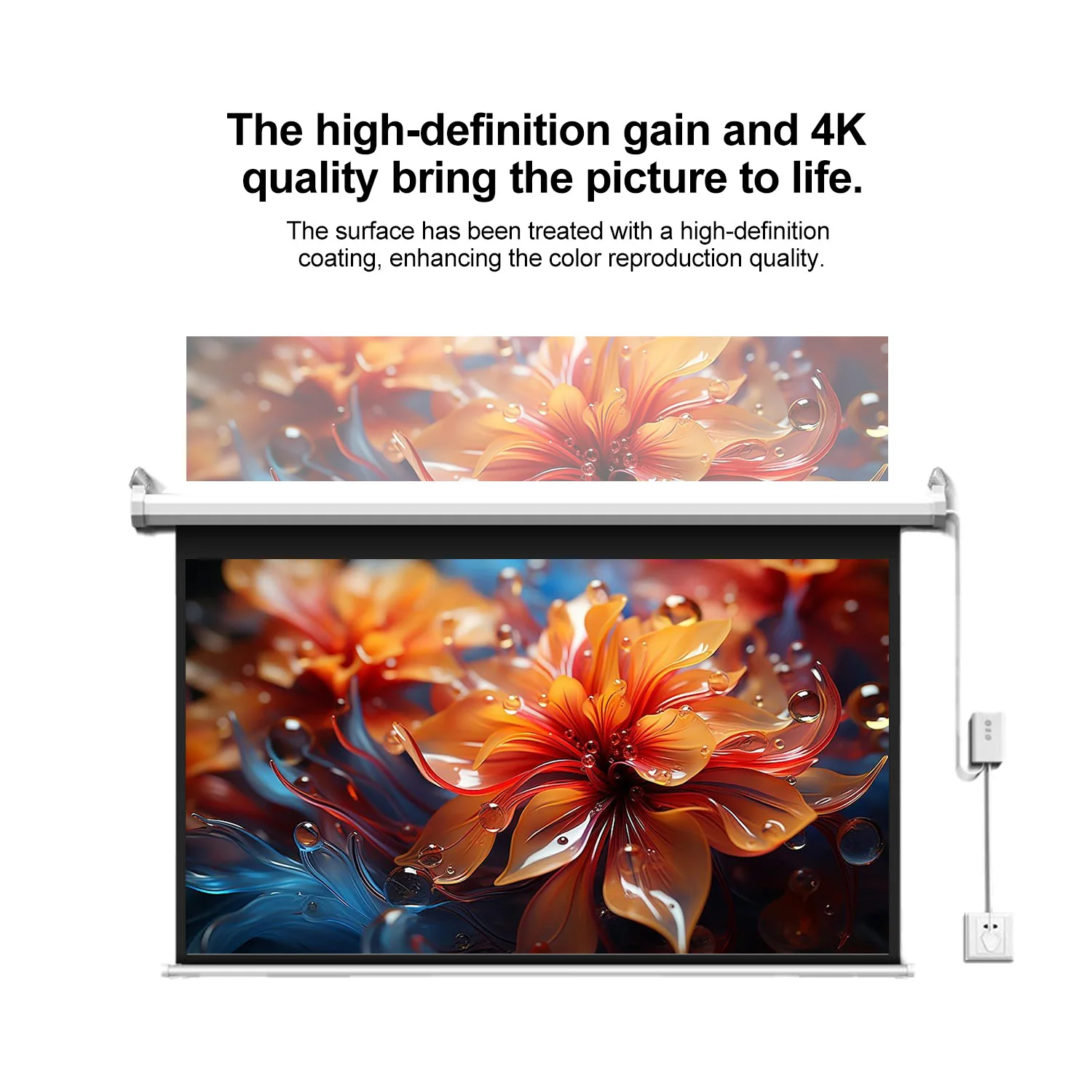 MB04 White Fiberglass Projector Screen high definition image for TOPLEO B2B buyers