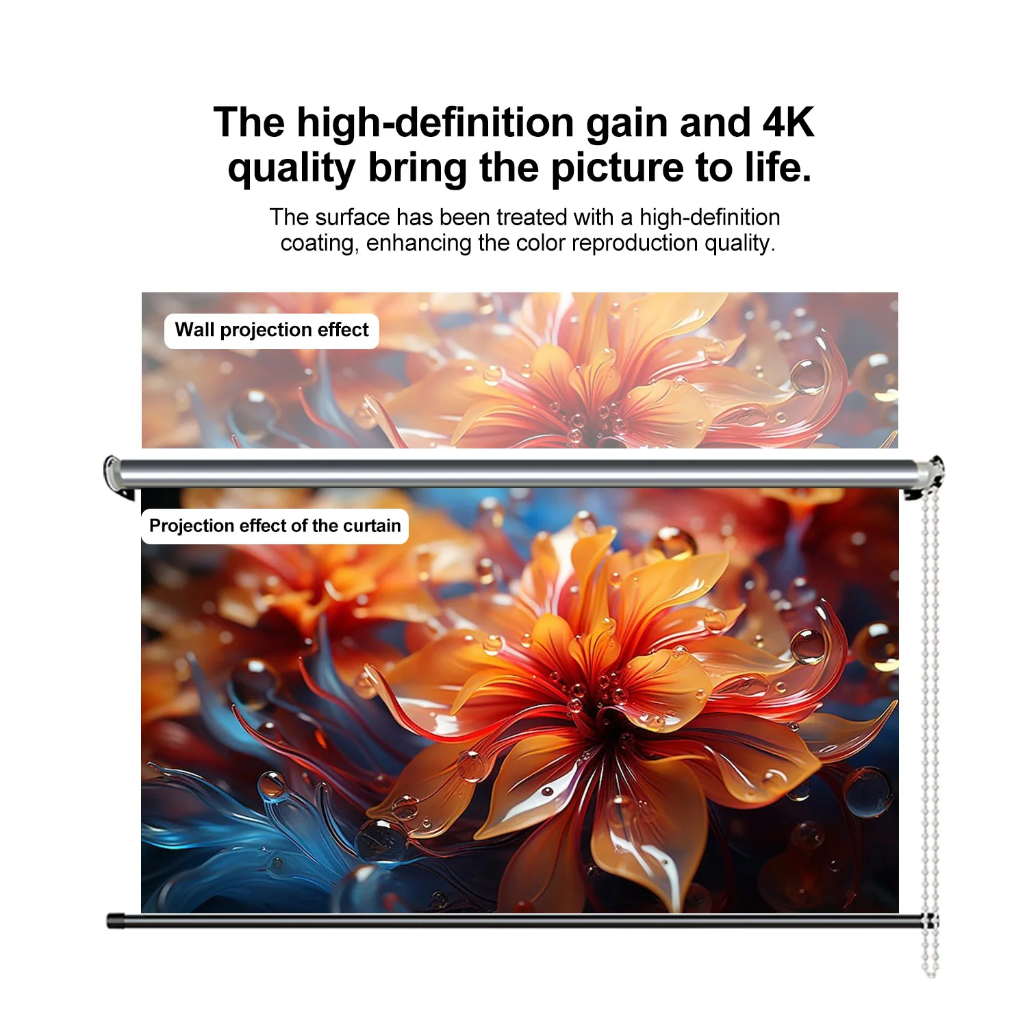 MB07 White Fiberglass Projector Screen high definition image for TOPLEO B2B buyers