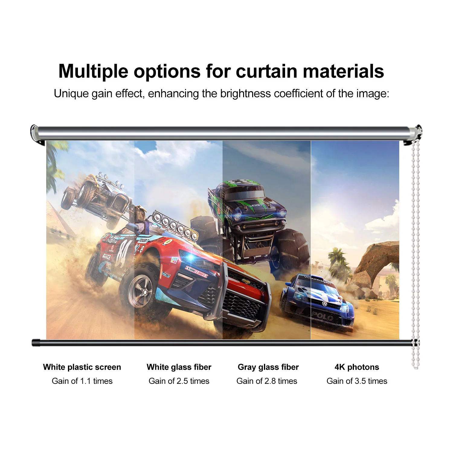 MB07 White Fiberglass Projector Screen material closeup image for TOPLEO B2B buyers