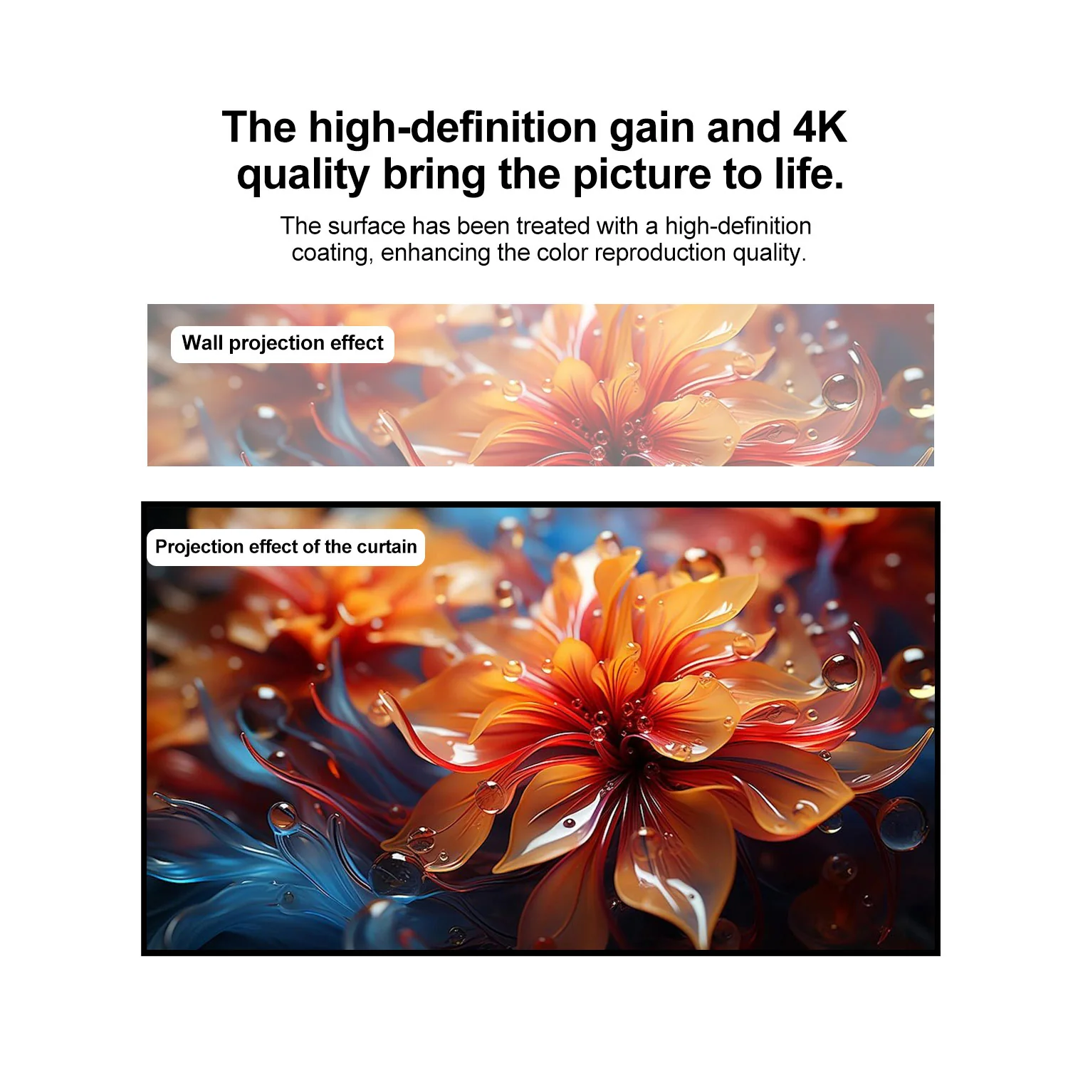 MK01 Anti-Glare Projector Screen high definition image for TOPLEO B2B buyers