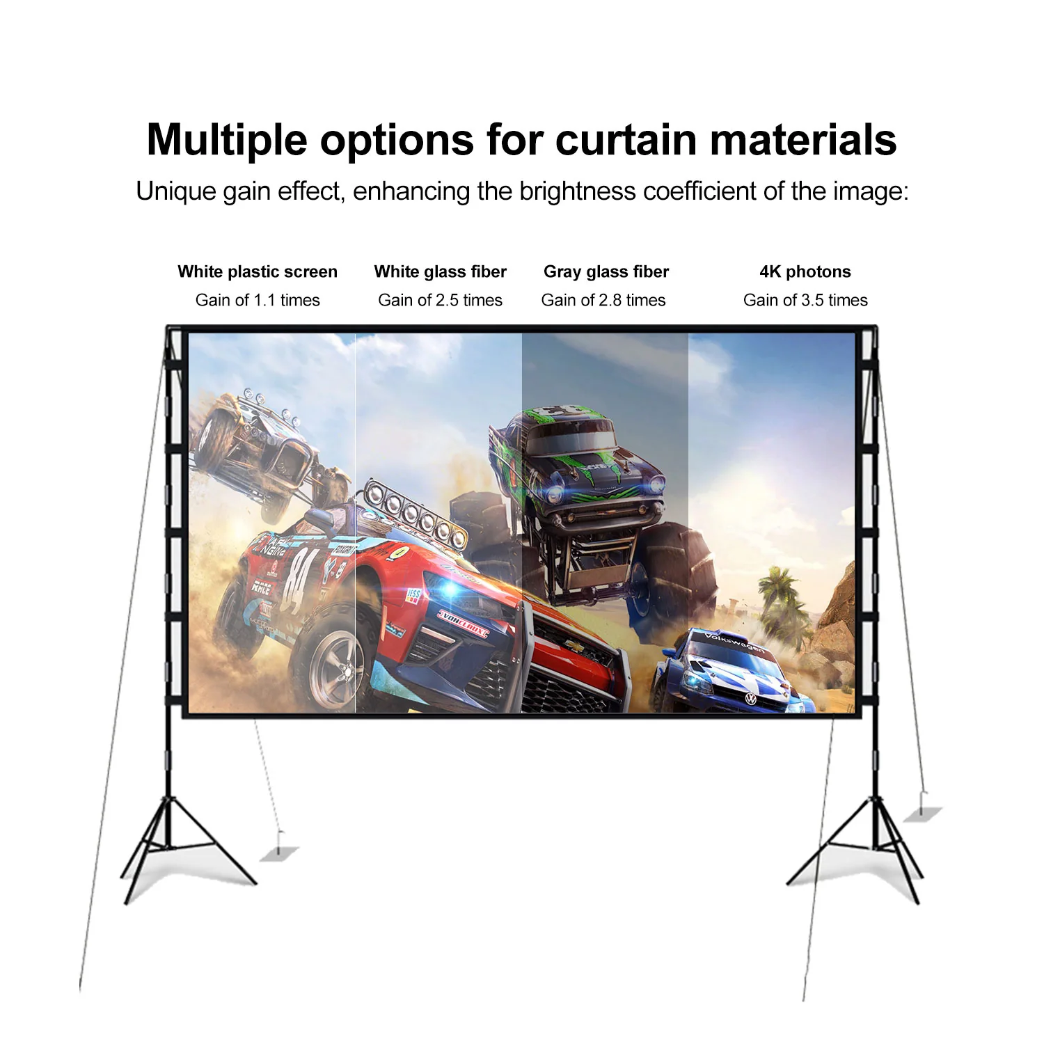 MN06 With Nails Milk Silk Projector Screen material closeup image for TOPLEO B2B buyers