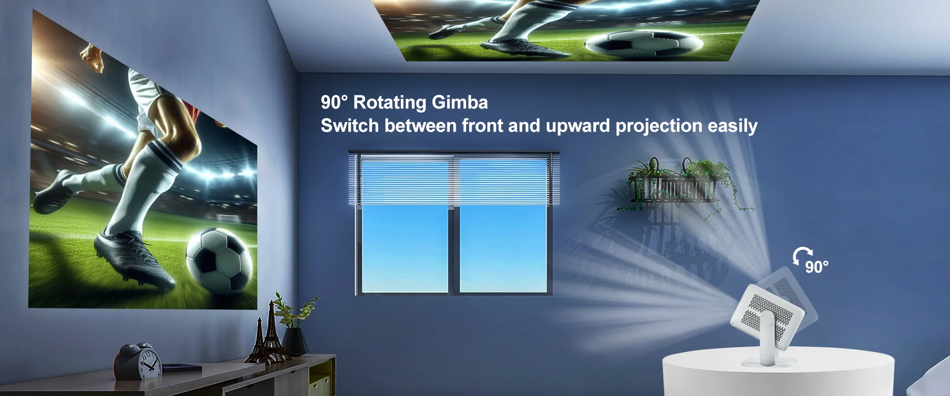 TP350 NTV 650 ANSI Netflix Smart Projector auto keystone correction image for TOPLEO B2B buyers