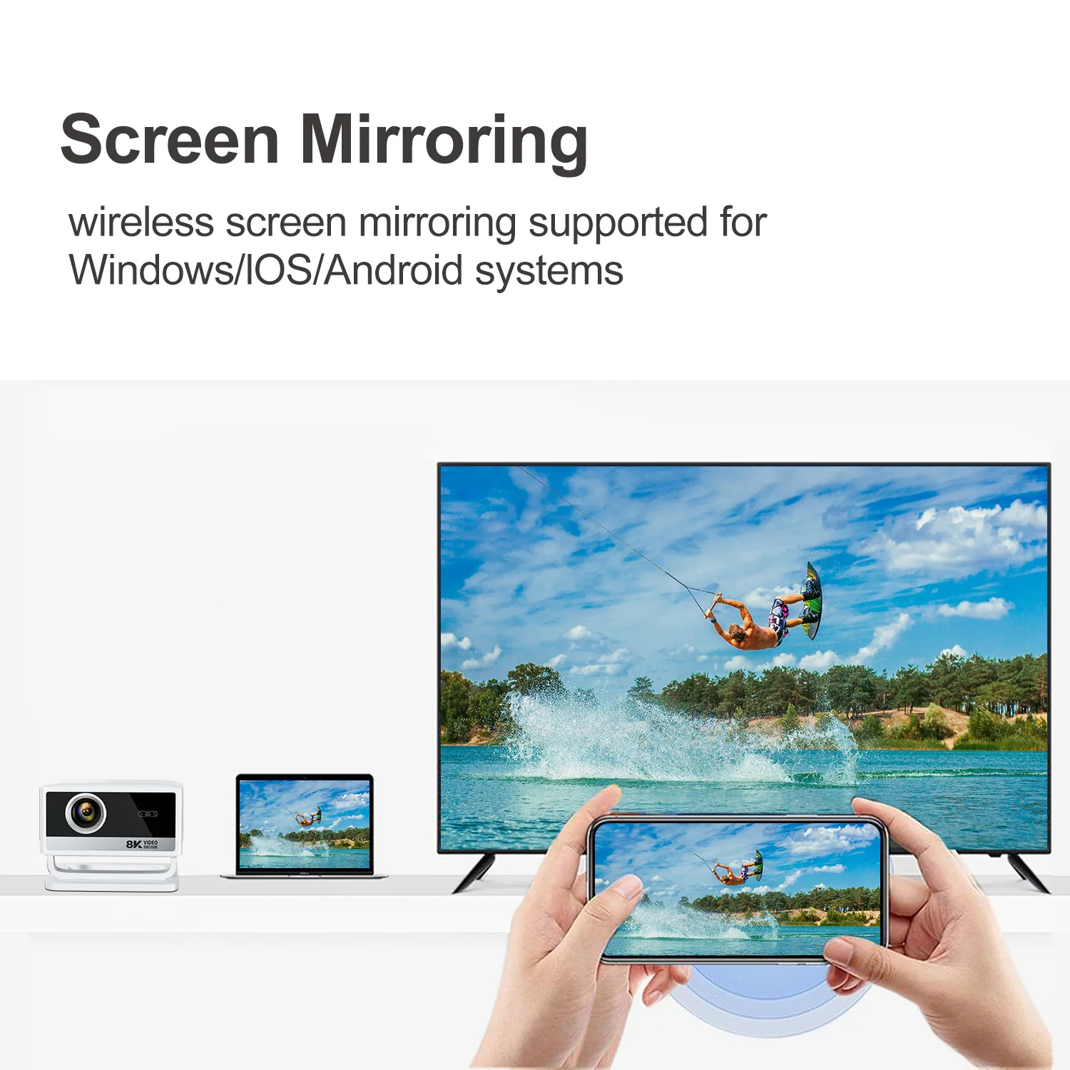 TP400 1080P Smart Projector screen mirroring image for TOPLEO B2B buyers