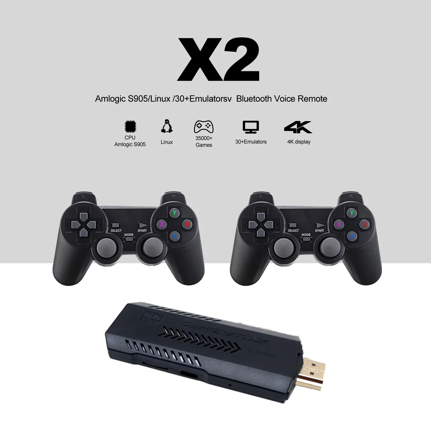 X2 3D Game Stick specifications image for TOPLEO B2B buyers