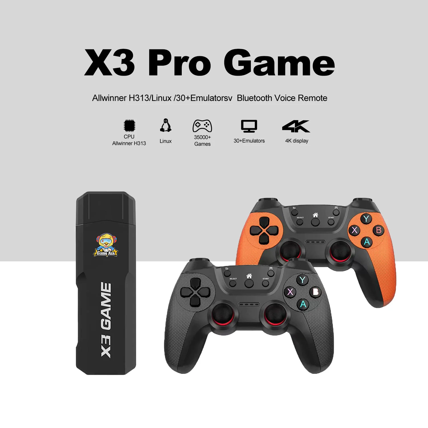 X3 Dual System Game Stick specifications image for TOPLEO B2B buyers