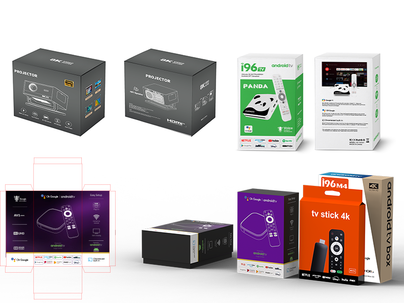 Custom branded packaging box with client logo printing and retail box design