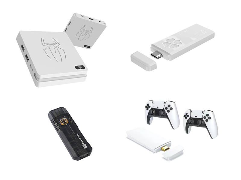 Game console and handheld OEM products — retro handhelds and game boxes with 20+ emulators
