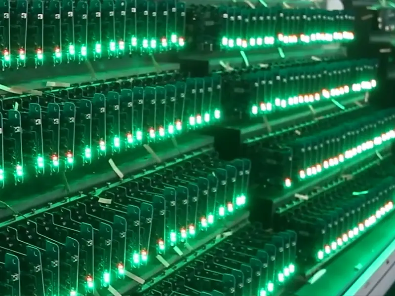 72-hour aging test chamber for Android TV boxes at Topleo factory